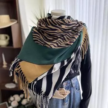 DIMANAF Осень Зима Женский Шарф Модный Леопардовый Принт Теплый Повседневный One Size