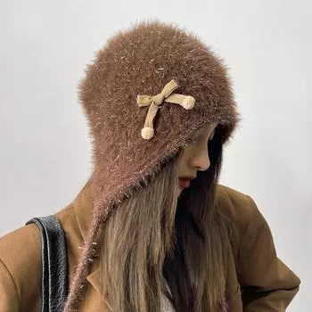 DIMANAF женская шапка вязаная шерстяная подкладка шапка теплая женская зимняя мода 2025 One Size