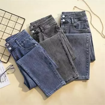 DIMANAF женские джинсы брюки оверсайз свободные повседневные хлопковые женские джинсовые модные женские синие брюки шаровары весна-лето 2022