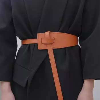 DIMANAF женские ремни талии однотонные ремни кушаки модные женские PU one size коричневый