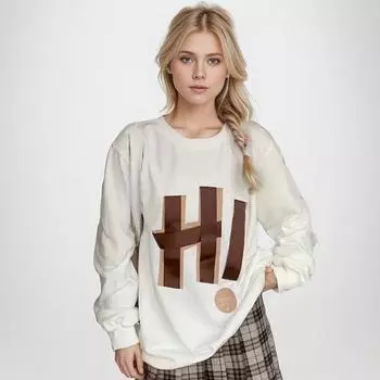 DIMANAF женские толстовки и свитшоты с длинными рукавами, свободные повседневные осенние базовые топы с круглым вырезом и цветочным принтом, футболка 2024, новый пуловер