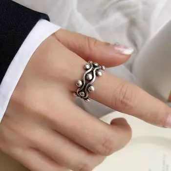 DIMANAF Женские ювелирные изделия Стальное кольцо Элегантные женские винтажные кольца one size