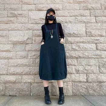 DIMANAF зима-осень плюс размер женское джинсовое платье однотонный стиль повседневное винтажное свободное платье с длинными рукавами большого размера с карманами