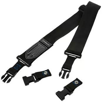 DIMARZIO Guitar Strap Clip Lock John Petrucci Black Nylon Blue Stitching DD2200JPS Blue S Size / [Genuine Product]