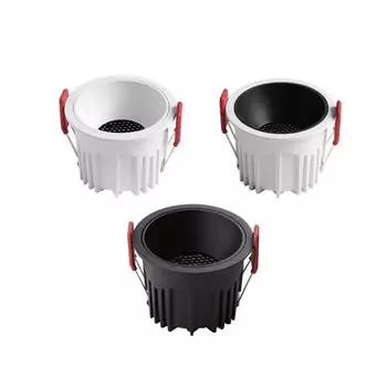 Сотовое гнездо с регулируемой яркостью, антибликовый круглый COB, встраиваемый светильник 5 Вт, 7 Вт, 10 Вт, 12 Вт, светодиодный потолочный точечный светильник для спальни, дома, в помещении 5W No Dimmable&Warm white 3000k