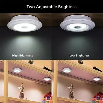 Dimmable LED Tap Lights with Remote Control, Wireless COB Night Light Wall Lamp for Bedroom WaLamp for Bedroom Wardrobe Bedside 0-5W