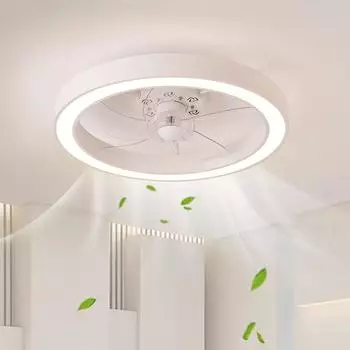 Дистанционное управление для спальни, гостиной, потолочный вентилятор, 50 см, современный потолочный вентилятор, 110 В 220 В, светодиодная лампа, акриловый декор