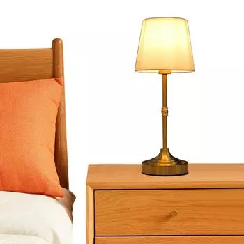 Dimmable Table Lamp Desktop Lamp Touch Control Vintage Atmosphere Light USB Rechargeable Fabric Lampshade for Bedroom Study Room золотой