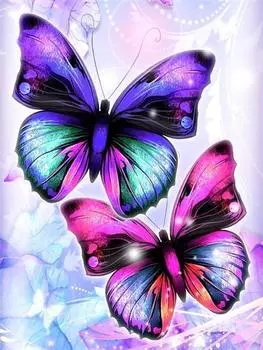 Dimond Painting Butterfly 5D Diamond Painting Kit Набор для вышивания Алмазная мозаика Полная дрель 15*20cm