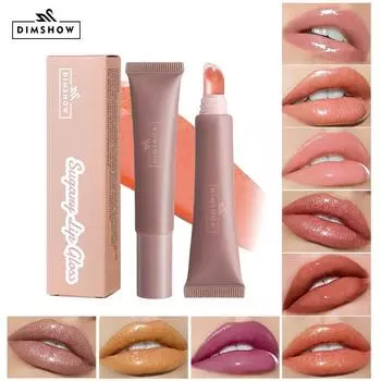 DIMSHOW 8-цветная зеркальная лаковая помада для губ с перламутровым эффектом и нежными блестками, водостойкая антипригарная помада для губ 01#