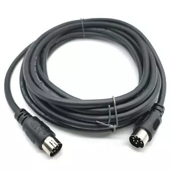 DIN8PIN Male To Male Компьютерный/медицинский аппарат Большой DIN Pass Edge 8PIN кабель 5 meters чёрный