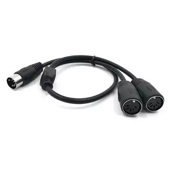 Din 5-контактный разветвитель Y-адаптер «папа» на «двойной фланец» удлинительная линия Портативный стереопорт для наушников Кабель MIDI