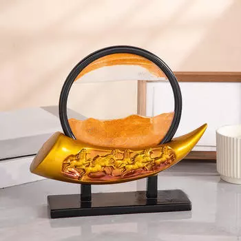 Динамическая песочная арт-панель для дома и офиса золотистый