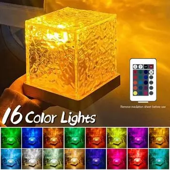 Динамическая водная рябь вращающаяся атмосфера ночник звезда проекционная лампа свет и тень фотография USB ночник