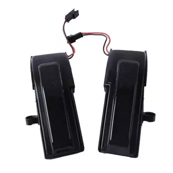 Динамические боковые зеркала заднего вида, автоматический светодиодный сигнал на зеркало, черный дымчатый, последовательные огни, прямая установка, недеформированный CHINA