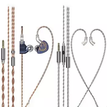 Динамические наушники LINSOUL WGZBLON HBB Z300 HiFi с динамической мембраной из силикона 10 мм, стереоразъем 2pin