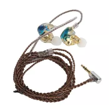 Динамические наушники-вкладыши из смолы 2-контактный HIFI монитор игровая гарнитура киберспортивные наушники с микрофоном(синий ) сапфир синий