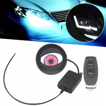 Динамические светодиодные автомобильные фары Devil Eyes, 2 дюйма, 12 В, WIFI, комплекты для модернизации, 3D стерео, Demon Evil Eyes, вращающиеся фары Eyebal