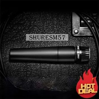 Динамический инструментальный микрофон: Профессиональный микрофон для сцены и записи чёрный