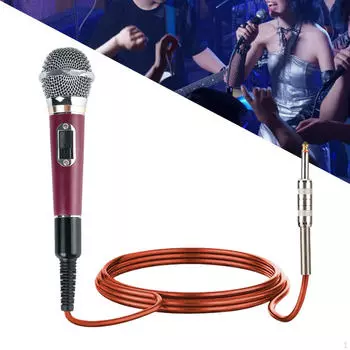 Динамический металлический микрофон для использования на сцене, портативная ручная конструкция фиолетовый