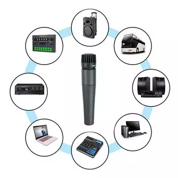 Динамический микрофон для студийной записи и живых выступлений SM57 Маленький металлический микрофон