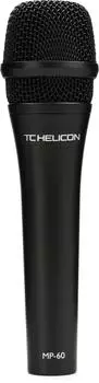 Динамический микрофон TC Helicon Behringer с кардиоидной характеристикой, чехол для переноски, адаптер для микрофонной стойки, в комплекте MP-60, черный