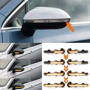 Динамический поворотник, светодиодный указатель поворота для VW Passat B8, вариант Arteon, световой индикатор зеркала, последовательный 2015 2016 2017 2018 Left and Right