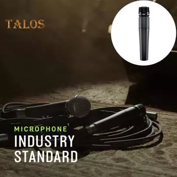 Динамический проводной микрофон Подавление фонового шума Запись вокала Удобный захват Динамический инструментальный микрофон чёрный