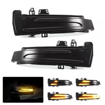 Динамический светодиодный указатель поворота, индикатор зеркала заднего вида для Mercedes Benz W204 CLA A B C E GLA GLK CLS класса