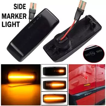 динамический Янтарный светодиодный боковой габаритный фонарь, указатели поворота для Mercedes Benz CES SL CLASS W201 190 W202 W124 W140 Dynamic Smoked Black