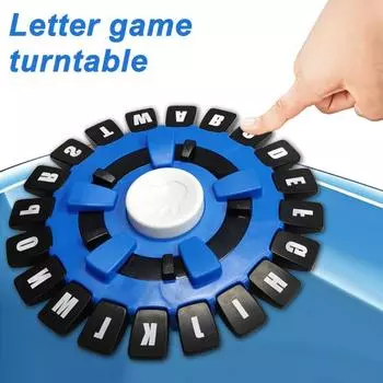 Динамичная игра «Подумай в слова», многопользовательская образовательная семейная настольная игра, портативная интерактивная настольная игра для родителей и детей, головоломка «Битва слов и букв» синий