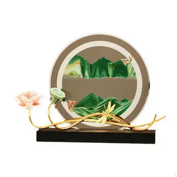 Динамичная песочная картина, текущее искусство для гостиной и декора вечеринки зелёный