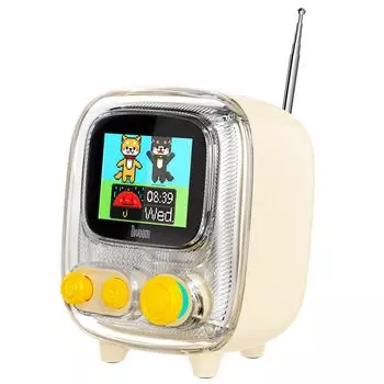 Динамик Divoom Retro Bluetooth с FM-радио, динамик, маленький пиксель, совместимый с Tiivoo-2, милый/беспроводной, стильный/многофункциональный