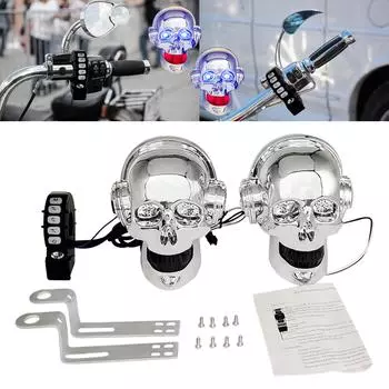 Динамик для мотоцикла, сабвуфер в форме черепа, Bluetooth-совместимый MP3-плеер, водонепроницаемая радиосистема, стереосистема для мотоцикла