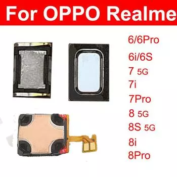 Динамик для Realme 8 Pro 8i 8S 5G 6 6i 6S 7 Pro 7i, динамик, гибкий кабель, детали приемника для наушников Realme 8 Pro RMX3081