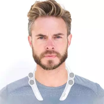 Динамик с шейным ободом, совместимый с Bluetooth, беспроводной стереодинамик 5.0, 15-часовое воспроизведение, мини-сабвуфер IPX4, водонепроницаемый для занятий спортом на открытом воздухе синий