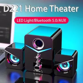 Система домашнего кинотеатра Caixa De Som PC Bass Subwoofer Bluetooth Speaker Computer Speakers Music Boombox Desktop Laptop Altavoces TV AUX чёрный