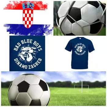 Dinamo Zagreb Bad Blue Boys Ultras Croatia Hrvatska Футбол Футболка с принтом Футболка с круглым вырезом и коротким рукавом Унисекс Мужчины Женщины XS