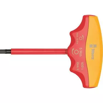 Динамометрическая отвертка Wera 400i VDE с изоляцией, тип T Hex Plus Hex, Нм 5,0/5,0