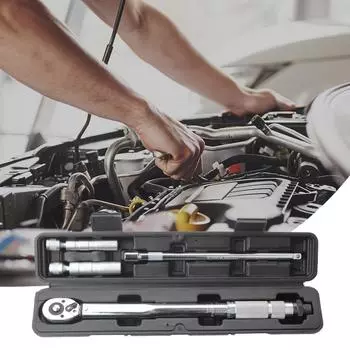 Динамометрический ключ 5-60 Нм, квадратный привод 3/8 дюйма, точный предустановленный реверсивный ключ с храповым механизмом 45T, регулируемый крутящий момент, инструмент для ремонта автомобиля