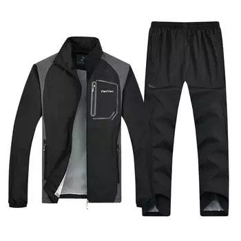 Ding M Sport wear спортивный костюм мужской спортивный костюм с капюшоном комплект из 2 предметов куртка+брюки L чёрный