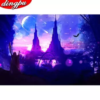 DINGPU 5D Алмазная картина Полный дрель Круглый мультфильм DIY Алмазная вышивка Крестом Футбол Украшение дома 20X30CM