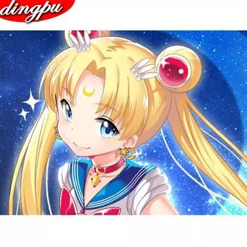 DINGPU 5d Алмазная картина Прибытие Пейзаж Гостиная Украшение стены Мозаика Пейзаж Алмазное искусство 20X30CM красный