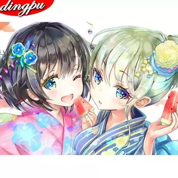 DINGPU 5d Алмазная картина Прибытие Пейзаж Гостиная Украшение стены Мозаика Пейзаж Алмазное искусство 20X30CM красный