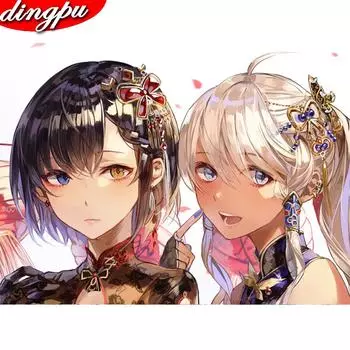 DINGPU 5d Алмазная картина Прибытие Пейзаж Гостиная Украшение стены Мозаика Пейзаж Алмазное искусство 20X30CM красный