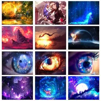 DINGPU 5D алмазная живопись Европейский пасторальный пейзаж серии DIY мозаика стразы украшение дома Алмазная вышивка 20X30CM красный