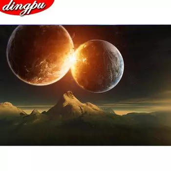 DINGPU 5D Алмазная картина набор Пейзаж Мозаика Украшение для дома Вышивка Гора Вышивка крестом Подарок ручной работы 20X30CM