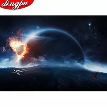 DINGPU 5D Алмазная Картина Пейзаж Полная Дрель Вышивка Водопад Украшение Дома Мозаика Ручной Работы Подарок 20X30CM