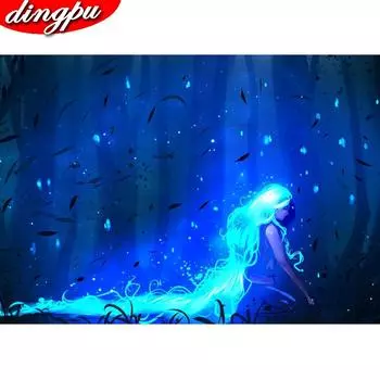 DINGPU 5D Алмазная Картина Пейзаж Полная Круглая Алмазная Вышивка Мозаика Вышивка Крестом Домашний Декор Подарок 20X30CM