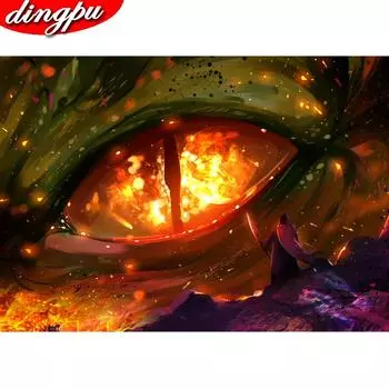DINGPU Алмазная картина Полная дрель Круглая алмазная вышивка Домашнее украшение Алмазное искусство 20X30CM
